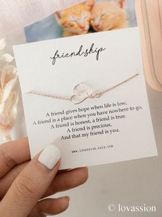 "14K Heart Friendship Bracelet - TARNISH-RESISTANT/WATER-PROOF 💧✨ 💌 Join our mailing list and automatically receive a 20% OFF coupon code just for signing up: http://eepurl.com/gsNEb1 Friendship 🎀 𝗘𝘁𝗵𝗶𝗰𝘀 𝗮𝗻𝗱 𝘀𝘂𝘀𝘁𝗮𝗶𝗻𝗮𝗯𝗶𝗹𝗶𝘁𝘆 𝗶𝘀 𝗶𝗻 𝘁𝗵𝗲 𝗵𝗲𝗮𝗿𝘁 𝗼𝗳 𝗲𝘃𝗲𝗿𝘆 𝗶𝘁𝗲𝗺 𝗺𝗮𝗱𝗲! 𝟭𝟬𝟬% 𝗛𝗮𝗽𝗽𝗶𝗻𝗲𝘀𝘀 𝗴𝘂𝗮𝗿𝗮𝗻𝘁𝗲𝗲𝗱 𝗳𝗼𝗿 𝗮 𝗹𝗶𝗳𝗲𝘁𝗶𝗺𝗲 𝗼𝗿 𝘆𝗼𝘂𝗿 𝗺𝗼𝗻𝗲𝘆 𝗯𝗮𝗰𝗸. This beautiful 14K Heart Friendship Bracelet is the perfect gift for your best friend, yourself, or anyone special. It features a sweet friendship quote, and a hand-made heart (11mm), and comes in real 14K plated rose gold. Choose your bracelet length in the drop down menu before checking out, the bracelet also includes a FREE 1\" extension chain. The item is hand-made, desig Inspirational Gold Friendship Bracelets Gift, Dainty Rose Gold Friendship Bracelets As Gift, Dainty Rose Gold Friendship Bracelet Gift, Inspirational Jewelry For Best Friend On Valentine's Day, Meaningful Jewelry For Best Friend Gift On Valentine's Day, Inspirational Bracelets For Friendship Gift, Inspirational Heart-shaped Jewelry For Best Friend, Inspirational Friendship Bracelets For Mother's Day, Dainty Personalized Friendship Bracelets