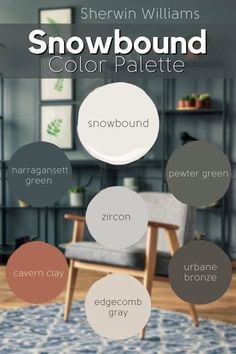 snowbound color palette for the living room