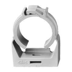 a white ring holder with the word cle on it's front and side