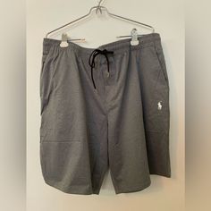 Men’s Ralph Lauren Gray Shorts, Sz Xxl. Nwt, Never Worn. Zippered Side And Back Pocket. Drawstring Elastic Waist. Great Casual Shorts! Casual Ralph Lauren Shorts With Pockets, Ralph Lauren Casual Shorts With Pockets, Gray Shorts, Lauren Gray, Ralph Lauren Shorts, Shorts Men, Back Pocket, Shorts Athletic, Grey Shorts