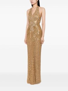 Luxury Halter Neck Evening Dress For Party, Glamorous Halter Neck Evening Dress For Formal Occasions, Glamorous Halter Neck Evening Dress For Formal Events, Luxury Halter Neck Evening Dress For Wedding, Luxury Halter Neck Gala Evening Dress, Luxury Halter Neck Gala Dress, Elegant Embellished Halter Evening Dress, Luxury Halter Neck Evening Dress For Gala, Elegant Gold Halter Neck Evening Dress