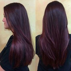 Cassis Pink Hair, Dark Plum Brown Hair, Pelo Color Borgoña, Purple Brown Hair, Hair Color Plum, Plum Hair