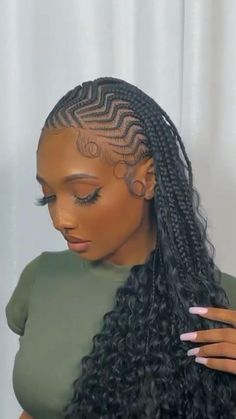 Half Weave Half Braids, Goddess Braids Long, Half Braids, Braids Long, Lemonade Braids Hairstyles