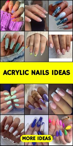 Medium Length Acrylic Nails, Unique Acrylic Nail Designs, Medium Length Nails, Aesthetic Shades, Acrylic Nails Ideas, Summer Gel Nails, Classic French Manicure, Ombre Fashion