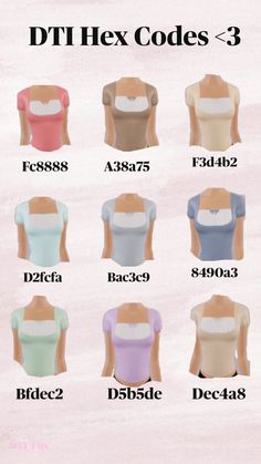 Dress To Impress Hex Codes Black Hair Roblox, Coding Clothes, Hex Codes, Game Dresses, Just Girly Things, Dress Codes