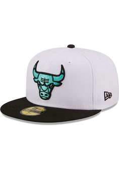 This Chicago Bulls White Fitted Hat features a front embroidered team logo on a structured crown with flat visor and fitted sizing. You'll be ready to show your Bulls pride with this Cap! Go Bulls! New Era Color Pack 59FIFTY, Front tonal embroidered team logo, Fashion-inspired colorways, Side New Era flag, Fitted sizing, Polyester, Wipe clean with cloth or cleaning kit, 4 White Casual Baseball Cap For Fans, Casual White Baseball Cap For Fans, White Casual Game Day Fitted Hat, White Casual Fitted Hat For Game Day, White Flat Bill Fitted Hat For Sports Events, Casual White Fitted Hat For Game Day, Collegiate White Flat Bill Hat, White Collegiate Flat Bill Hat, White Snapback Fitted Hat For Fan Gear