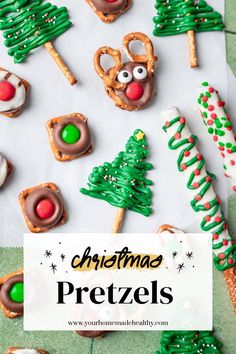 These Christmas pretzels are a quick and easy holiday treat or decorating activity to enjoy with the kids! All you need is 20 minutes and simple ingredients like pretzels, chocolate, candy melts, and candy! Diy Christmas Candy Gifts, Christmas Candy Gift Ideas, Pretzel Candy Melts, Creative Gifts For Friends, Candy Gift Ideas, Pretzels Chocolate, Christmas Pretzels, Easy Holiday Treats, Diy Christmas Candy