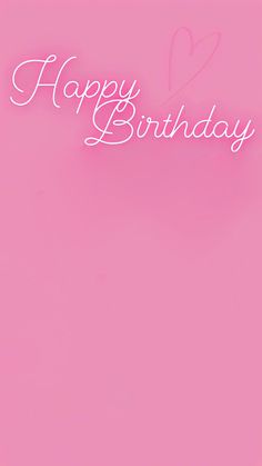 a pink birthday card with the words happy birthday on it