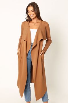 Long Outerwear, Petal And Pup, Longline Cardigan, Clothing Details, Dresses By Length, Style Cardigan, Open Front Cardigan, Cozy Fashion, Fall Looks