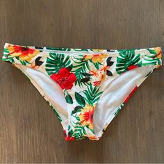 Brand New Bikini Bottoms (Still Have Inside Liner - Never Worn After Purchase). Size Medium Tropical Orange Stretch Swimwear, Orange Tropical Stretch Swimwear, Tropical Style Orange Stretch Swimwear, Orange Tropical Swimwear, Aerie Bathing Suits, Plaid Bikinis, Monday Swimwear, Underwire Tankini Tops, Halter Top Tankini