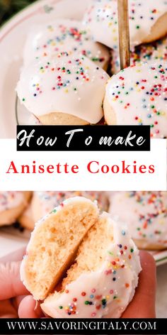 how to make anisette cookies with white frosting and sprinkles