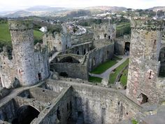 an aerial view of the castle and surrounding area