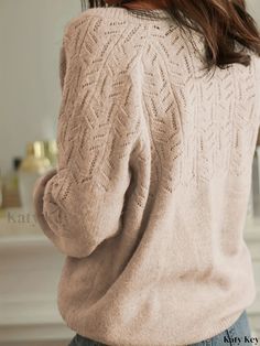 Katykey - Classic Knit Cardigan with Button Front Closure - Elegant Womens Long Sleeve Sweater Beige Pointelle Knit Outerwear Long Sleeve, Beige Pointelle Knit Cardigan For Winter, Beige Pointelle Knit Outerwear For Winter, Winter Care, Casual Fit, Sweater Sleeves, Chest Pad, Sleeve Sweater, Long Sleeve Sweater