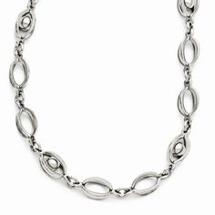 Stainless Steel Polished with 1in ext. 21.5in Necklace. Finish:Polished|Chain Length:18 in|Chain Width:9 mm|Clasp /Connector:Lobster (Fancy)|Extender Length:1 in|Material: Primary:Stainless Steel|Item Weight U/M:gm|Product Type:Jewelry|Jewelry Type:Necklaces|Sold By Unit:Each|Necklace Type:Fancy Necklace|Material: Primary - Color:White Size: Length: 21.5 inch -.  Color: Silver.  Gender: unisex.  Age Group: kids. Necklace Fancy, Jewelry Chains, Woven Necklace, Fancy Necklace, Locket Pendant Necklace, Stainless Steel Polish, Necklaces For Women, Steel Necklace, Beaded Stretch Bracelet