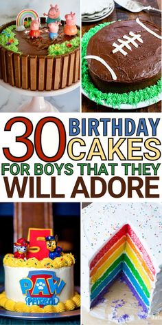 birthday cakes with the words 30 birthday cakes for boys that they will adore on them