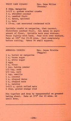 an old recipe book with instructions on how to make cookies