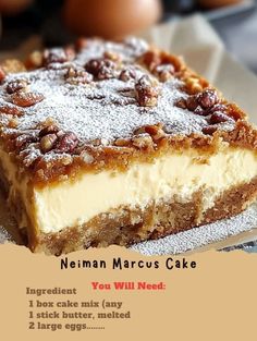 Old Fashioned Cooking Recipes | Neiman Marcus Cake | Facebook