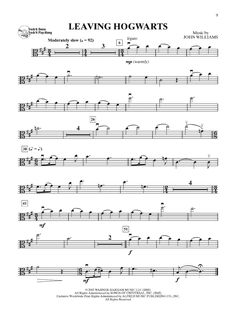 the music sheet for leaving hogwarts