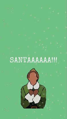 an animated image of a man with his arms crossed and the words santa aaaa above him