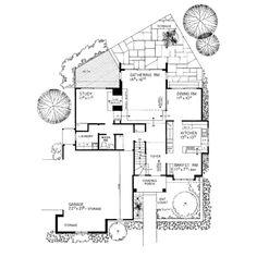 an architectural drawing shows the ground plan for this home