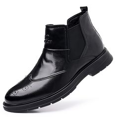 Category:Loafers  Slip-Ons,Boots,Casual Shoes; Upper Materials:Microfiber; Season:Winter,Fall; Gender:Men's; Size Suggestion:standard size, select your usual size; Activity:Walking; Toe Shape:Round Toe; Style:British,Casual; Boot Shaft:Mid-Calf Boots; Outsole Materials:Rubber; Occasion:Outdoor,Daily; Details:Fleece lined; Closure Type:Loafer; Function:Height Increasing,Warm; Pattern:Solid Colored; Listing Date:11/01/2023; 2023 Trends:Combat Boots,Winter Shoes; Foot Length:; Size chart date sourc Shoes Combat Boots, Mens Boots Online, Comfortable Footwear, Men’s Boots, Brown Fall, Boots Casual, 2023 Trends, Boots Winter, Leather Chelsea Boots