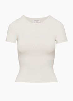 CONTOUR CREW T-SHIRT Aritzia Outfit, Wedding Sweatshirts, Feel Nothing, Tights Fashion, Crop Top Outfits, Poplin Dress, Nothing More, Fashion Socks, Mini Fashion