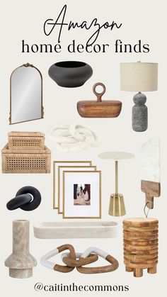 an assortment of home decor items with text overlay