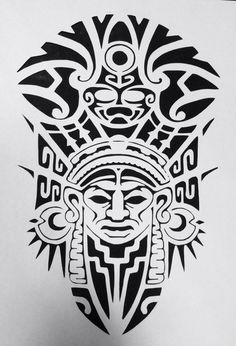 Mayan Tattoos, Inca Tattoo, Maori Tattoos, Aztec Tattoo Designs, Maya Art, Polynesian Tattoo Designs, Band Tattoo Designs, Maori Tattoo Designs, Marquesan Tattoos