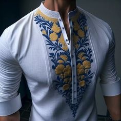 Man Dress Design, African Wear For Men, Wedding Kurta For Men, Gents Kurta Design, Designer Jackets For Men, African Wear Styles For Men, African Shirts For Men, Mens Kurta Designs