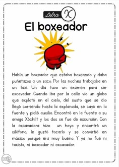 an advertisement for a boxing event with the words el boxeador written in spanish