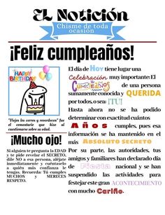 the spanish language is used to describe what it's like for birthdays and other celebrations