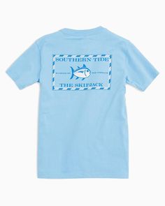 Kids T-Shirts -Original Skipjack Graphic Tee | Southern Tide Blue T Shirt Design, Womens Matching Sets, Southern Tide, Sophisticated Dress, Comfy Sweaters, Kids Pants, Blue T, How To Dye Fabric, Quarter Zip Pullover