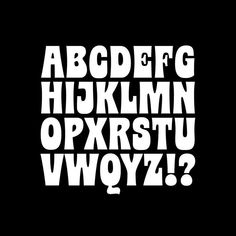 the upper and lower letters are white in color on a black background, which is also part of an alphabet