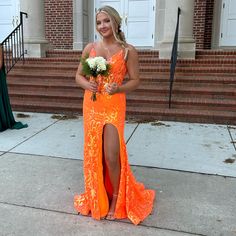 Beautiful Jovani Prom Dress Bright Orange. Size 2 With Slight Alterations. Comment For More Info. Bright Orange Prom Dress, Jovani Prom, Prom Dress Color, Prom Dresses Jovani, Jovani Dresses, Bright Orange, Color Orange, Prom Dress, Colorful Dresses