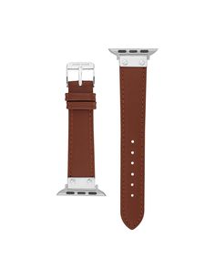 Compliment your Apple Watch® with this modern and stylish leather replacement strap. 38/40/41mm model Band circumference including Apple Watch® device: 157mm-198mm (6.25"-7.75") Band width: 18x16mm 42/44/45/Ultra(49mm) model Band circumference including Apple Watch® device: 165mm-204mm (6.5"-8") Band width: 20x18mm Brown Apple, Apple Watch Leather, Apple Watch Accessories, Apple Watch Strap, Brown Silver, Watch Sale, Polish Jewelry, Leather Band, Purple Gold