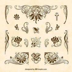 an ornate set of design elements