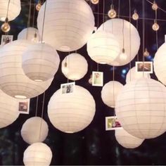 White Round Paper Lantern-ToShay.org Lanterns Chinese, Stairway Decorating, Paper Ball, Paper Lantern Decor, Chinese Paper Lanterns, Round Paper Lanterns, Paper Balls, Chinese Paper