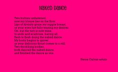 a pink background with the words naked dance