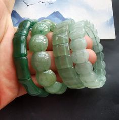 "Green Natural Aventurine jade stone beaded bracelet,oval charm,healing jade beaded bangle, gemstone beaded bracelet jewelry material:  natural jade stone(no dyed ),Elastic thread Size:    1# , 10mmx14mm,   2#, 10mmx14mm 3#, 15mmx16mm 4#, 12mmx18mm length:7.5\"-8 \"  style:  Elastic bracelet Price: one bracelet This is the best gift for yourself or friends, family, ❤ If you want other length Bracelet, Please connect me free. ❤Please read the store policy before purchase. ❤ Thank you for visiting my shop!" Green Jade Bracelet, Dope Jewelry Accessories, Elastic Thread, Jade Bangle, Dope Jewelry, Bead Bangles, Art Nouveau Jewelry, Jade Bracelet, Gemstone Beaded Bracelets