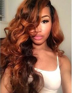 Follow us @msbeautyhair Get coupon code:4R3K on www.msbeautyhair.com Color On Black Women, Auburn Color, Mega Hair, Auburn Hair, Love Hair, Hair Bundles