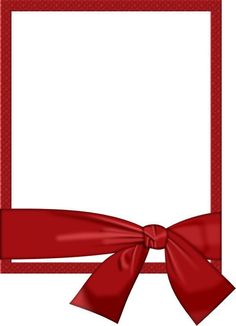 a red frame with a bow on it