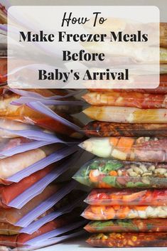 how to make freeze meals before baby's arrival