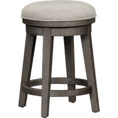 the backless stool has an upholstered seat