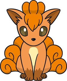 an orange fox sitting down with big eyes