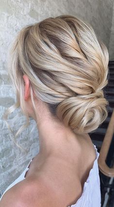 updo, wedding hairstyles, wedding updos, bridal updos #weddinghair #hairstyles Subtle Blonde Hair, Bride Hair Updo With Veil, Complicated Hairstyles, Wedding Hair Dos, Updo For Medium Hair, Messy Updo Hairstyles, Updos Bridal, Medium Hair Length, Bride Things