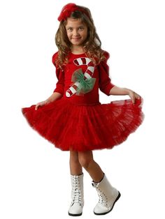 Candy_Cane_Dress_FH2287_14.jpg?0 Candy Cane Dress, Tiered Tulle Skirt, Ruby Color, Christmas Dresses, Girls Dress Shoes, Baby Couture, Girls Couture, Girls Christmas Dresses, Cute Candy