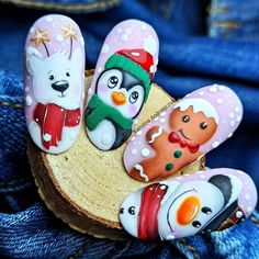 Nail Art Natale, Christmas Nails Art Designs, Winter Nails Acrylic, Paws And Claws