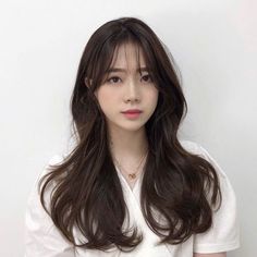 Hair Bangstyle Korean, Korean Hair Color, Hair Style Korea, Haircuts For Medium Hair, Haircuts Straight Hair, Long Hair With Bangs, Relaxed Hair, Haircuts For Long Hair, Cut My Hair