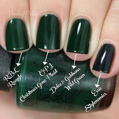 High Nails, Dark Green Nail Polish, Nails Grunge, Dark Green Nails, Nails Opi, Polish Nails, Green Nail Polish, Green Nail, Grunge Nails