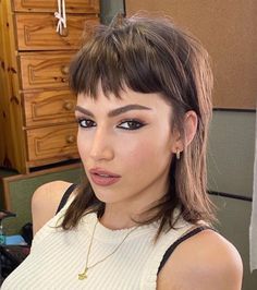 Rock Hairstyles, Mullet Haircut, Punk Hair, Wolf Cut, Edgy Hair, Long Hair With Bangs, Penteado Cabelo Curto, Short Haircut